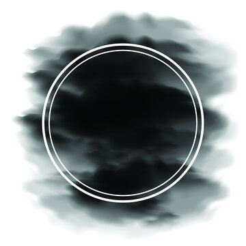 gradient smoke black frame with place for text 