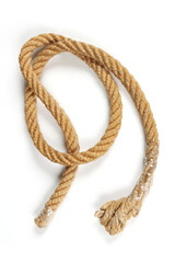 Rope loop knot on white