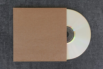 blank compact disc cd and generic cardboard sleeve