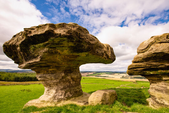 Bunnet stane on the lomond hills, located near gateside, fife, scotland.