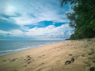 footprints on the beach