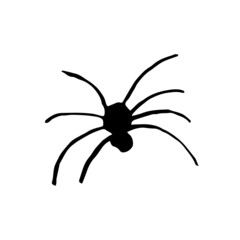 Spider cartoon doodle element. Halloween decoration.