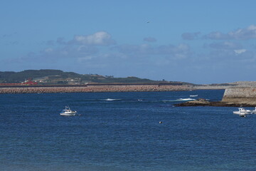 Beach in San Cibrao San Ciprian, coastal village of  Galicia, Spain