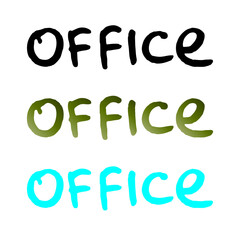 Vector handwritten word - office
