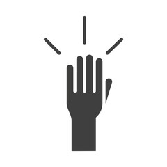 hand up human rights day, silhouette icon design