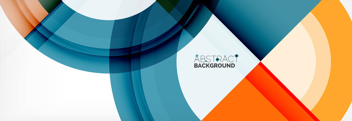Obraz premium Round shapes, triangles and circles. Modern abstract background