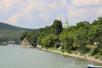 Church of Xenia of St. Petersburg and lake Abrau
