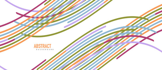 Аbstract moving colorful lines vector backgrounds for cover, placard, poster, banner or flyer