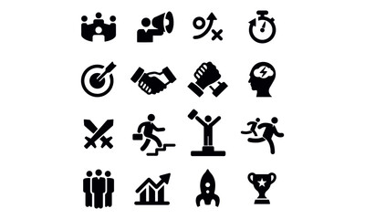  Business Competition Icons vector design 