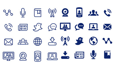Communication and Media Icons