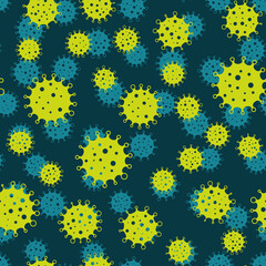 Fototapeta premium Coronavirus seamless background pattern