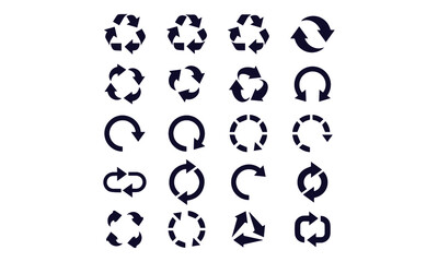  Recycle icon set vector design 