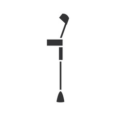 forearm crutch, walking aid, world disability day, silhouette icon design