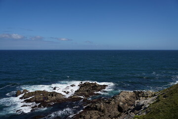 Fototapeta na wymiar Coastal landscape in San Cibrao San Ciprian. Galicia, Spain