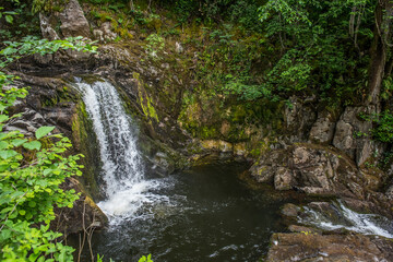 Fototapeta na wymiar secret waterfall