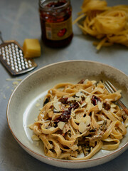 Fetuccini with tomatoes