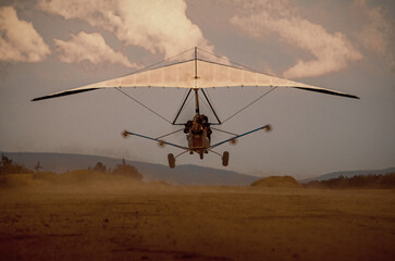 Hang glider takeoff