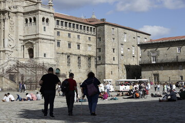 Obraz premium Santiago de Compostela, historical city of Galicia. La Coruna, Spain