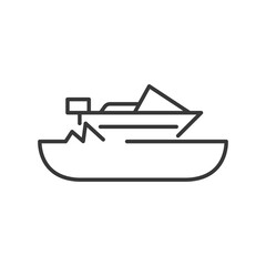 Boat Modern Simple Vector Icon