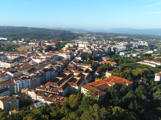 Fototapeta na wymiar Santiago de Compostela. Galicia. La Coruna, Spain. Aerial Drone Photo