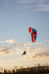 paraglider in the sky