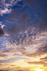 Naklejka na ściany i meble Pattern of colorful cloud and sky sunset or sunrise