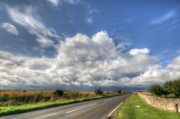 Fototapeta na wymiar Open roads in the north of Scotland