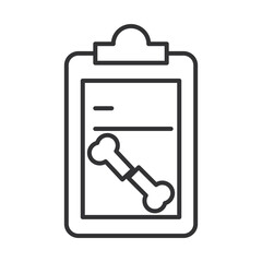 medical report rx bone, world disability day, linear icon design