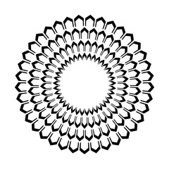 Abstract geometric circle design element.