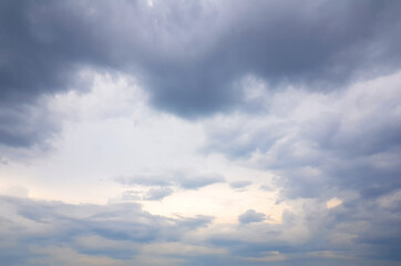 Cloudy sky background. Beautiful landscape with clouds on sky