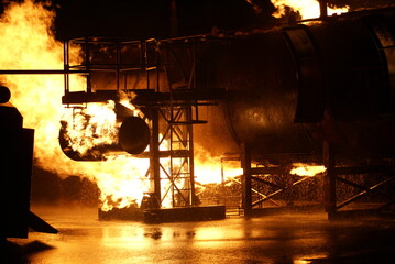 Passenger Jet engine fire, airport emergency, aircraft incident  
