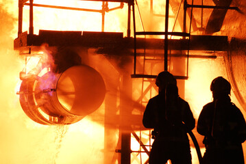 Passenger Jet engine fire, airport emergency, aircraft incident  