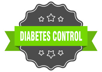 diabetes control label. diabetes control isolated seal. sticker. sign