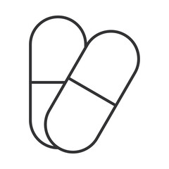 medical prescription capsule medicine, linear icon design