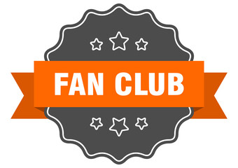 fan club label. fan club isolated seal. sticker. sign