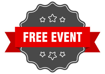 free event label. free event isolated seal. sticker. sign