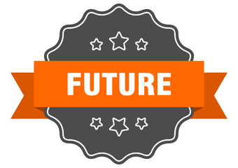 future label. future isolated seal. sticker. sign