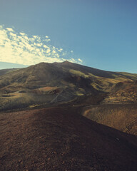 Fototapeta na wymiar Valley ofthe craters remains of the eruption of the Etna vulcan of 1892, Sicily, South of Italy.