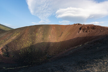 The biggest crater called ''Silvestri'' of the Etna  eruption of 1892, Sicily, Italy.