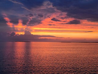 sunset over the sea