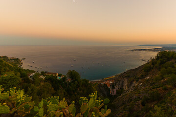 Amazing landscape over the coast of Taormina, -beautiful memories of ITalian Holidays.