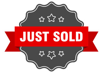 just sold label. just sold isolated seal. sticker. sign