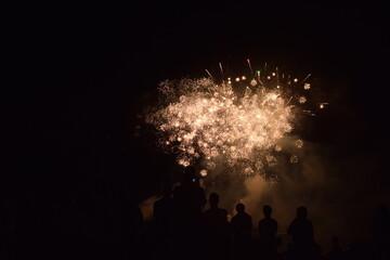 Feu d'artifice doré