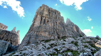 Amazing mountain landscape from Cinque Torri, Italian Alps