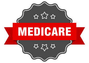 medicare label. medicare isolated seal. sticker. sign