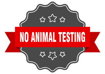 Obraz premium no animal testing label. no animal testing isolated seal. sticker. sign