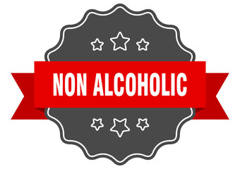 Obraz premium non alcoholic label. non alcoholic isolated seal. sticker. sign