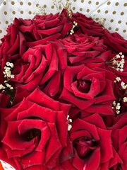 red rose petals