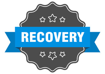 recovery label. recovery isolated seal. sticker. sign