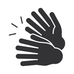 hands clap celebration, silhouette icon design